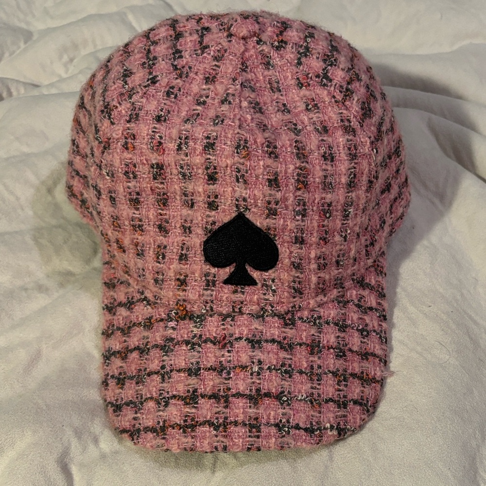 Pink and Black Tweed Cap